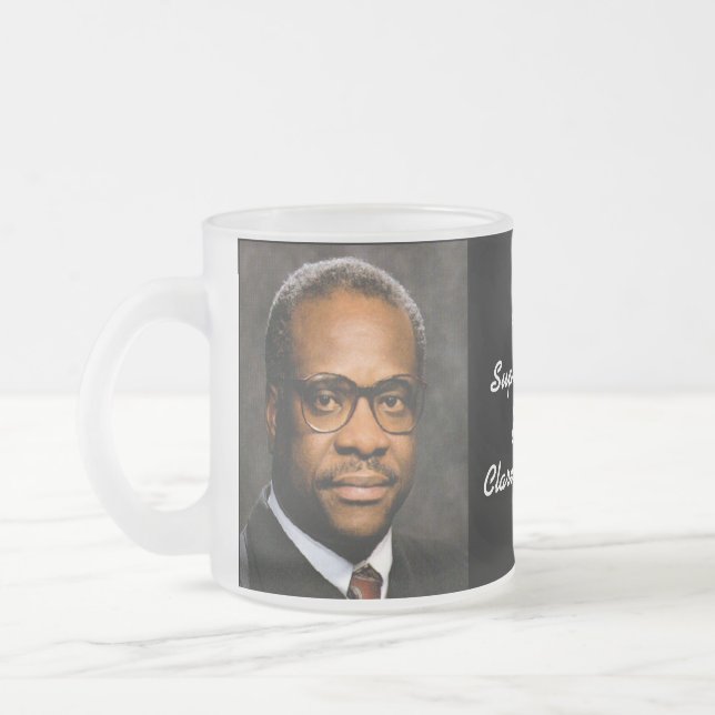 Future Supreme Court Justice Clarence Thomas Frosted Glass Coffee Mug (Left)