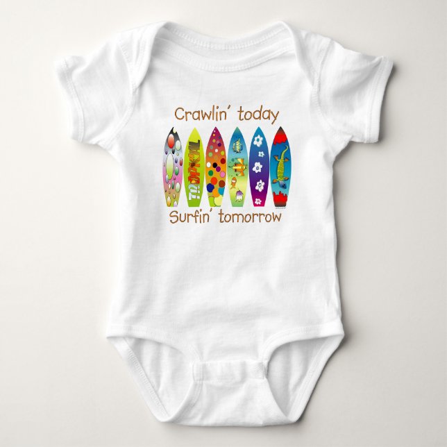 FUTURE SURFER CRAWLER BABY BODYSUIT (Front)
