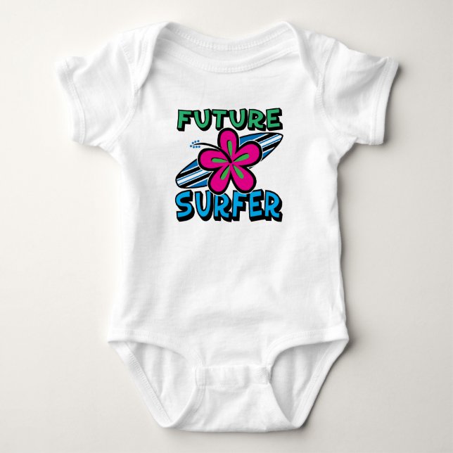 FUTURE SURFER HIBISCUS Infant Bodysuit crawler (Front)
