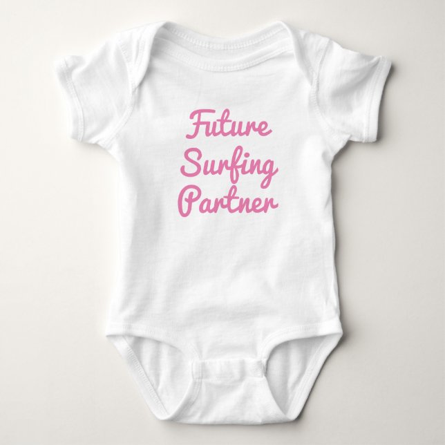 Future Surfing Partner Baby Bodysuit (Front)
