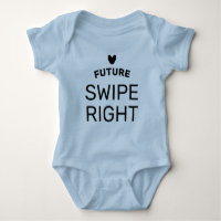 Future Swipe Right baby bodysuit for newborn boy
