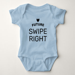 Future Swipe Right baby bodysuit for newborn boy