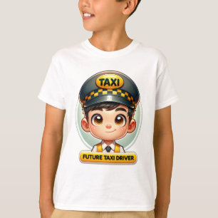 Future Taxi Driver Kids T-Shirt - Adorable Cartoon