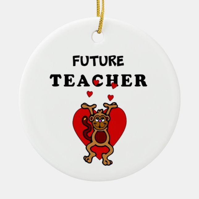 Future Teacher Ceramic Ornament (Front)