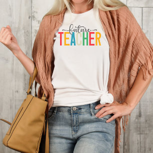 Future Teacher Education Major Rainbow T-Shirt