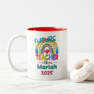 Future Teacher Personalised  Two-Tone Coffee Mug