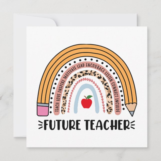 Future Teacher, Teacher In Progress, 1st Grade Tea Invitation (Front)