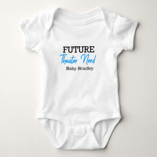 Future Theatre Nerd Blue Personalised Baby Bodysuit
