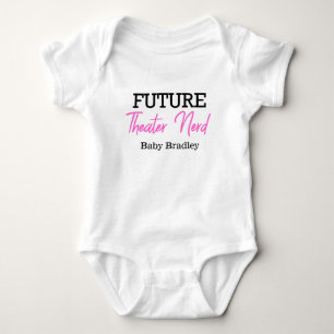 Future Theatre Nerd Pink Personalised Baby Bodysuit