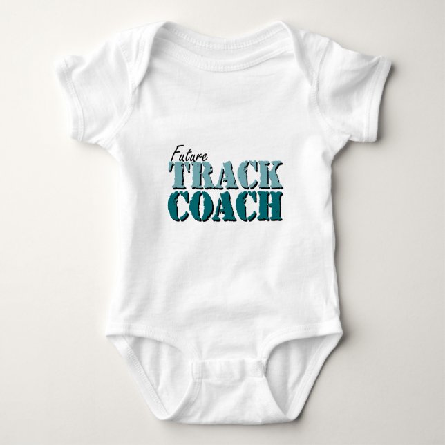Future Track Coach teal Baby Bodysuit (Front)