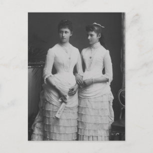 Future Tsarina Alexandra of Russia & sister Irene Postcard
