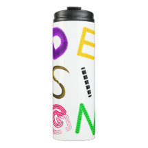 "Future Typo" 3D Typography Thermal Tumbler