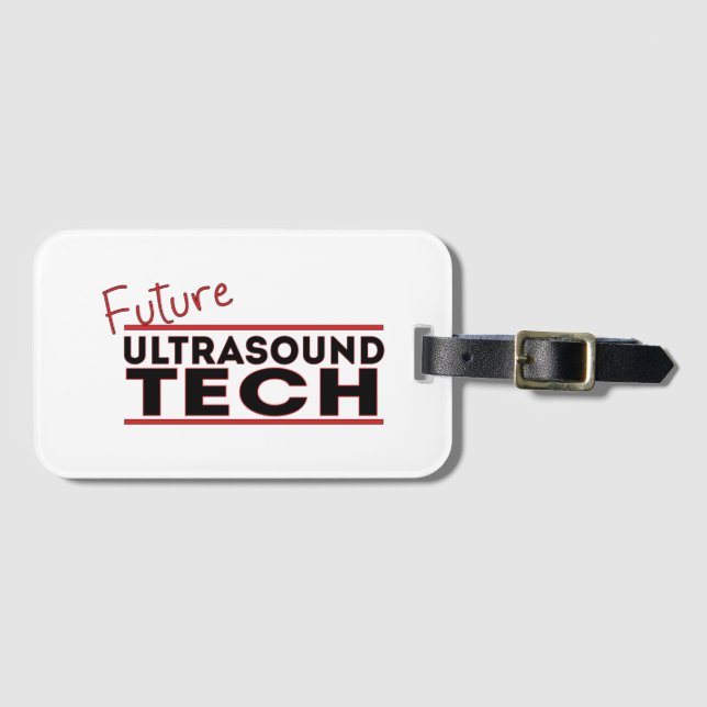 Future Ultrasound Tech Luggage Tag (Front Horizontal)
