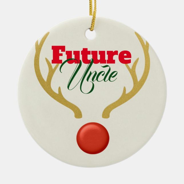 Future Uncle Ceramic Tree Decoration (Front)