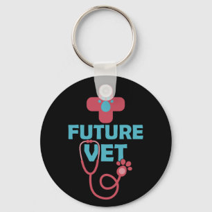 Future Vet Cute Veterinarian Key Ring