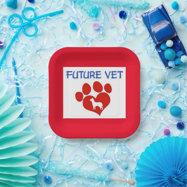 Future Vet - Dog Paper Plate (Party)