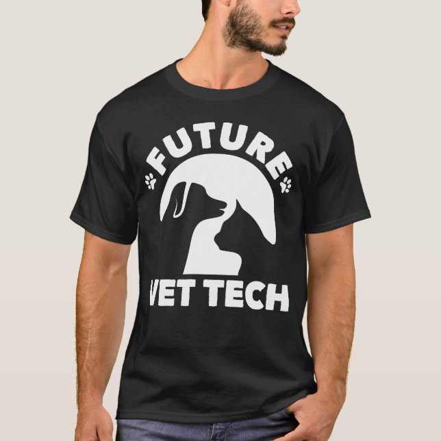 Future Vet Tech Veterinarian Student Pet Lover T-Shirt (Front)