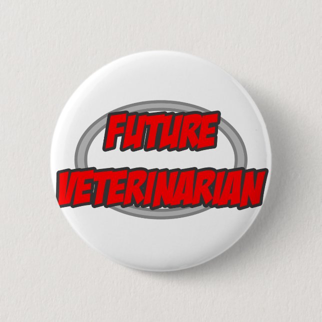 Future Veterinarian 6 Cm Round Badge (Front)