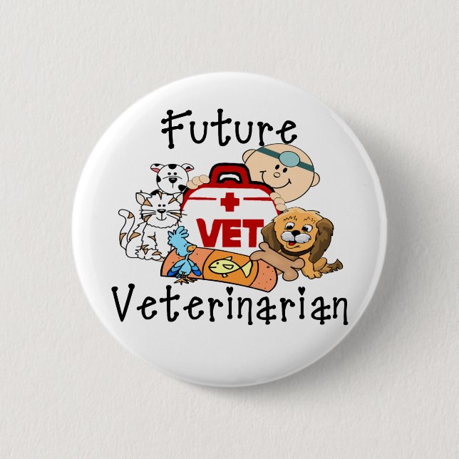 Future Veterinarian 6 Cm Round Badge (Front)