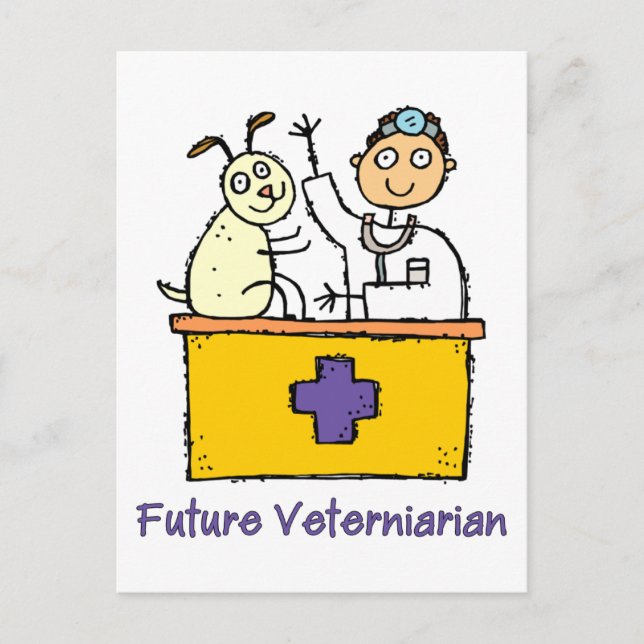 Future Veterinarian - Boy Postcard (Front)