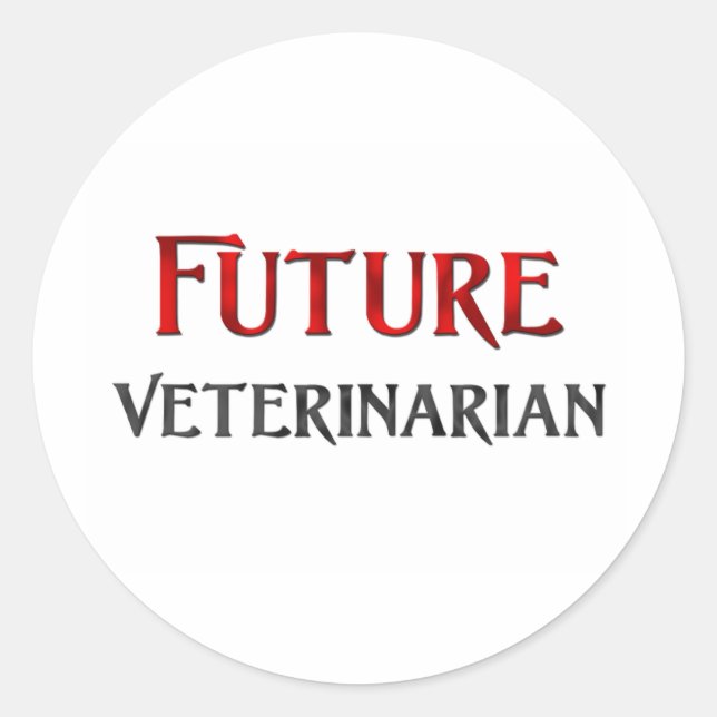 Future Veterinarian Classic Round Sticker (Front)