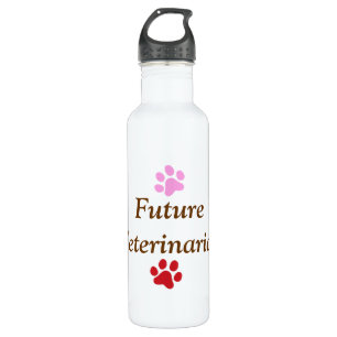 Future Veterinarian-Colourful Paw Prints 710 Ml Water Bottle