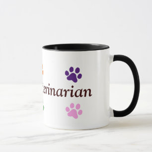 Future Veterinarian-Colourful Paw Prints Mug