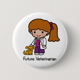 Future Veterinarian - Girl 6 Cm Round Badge