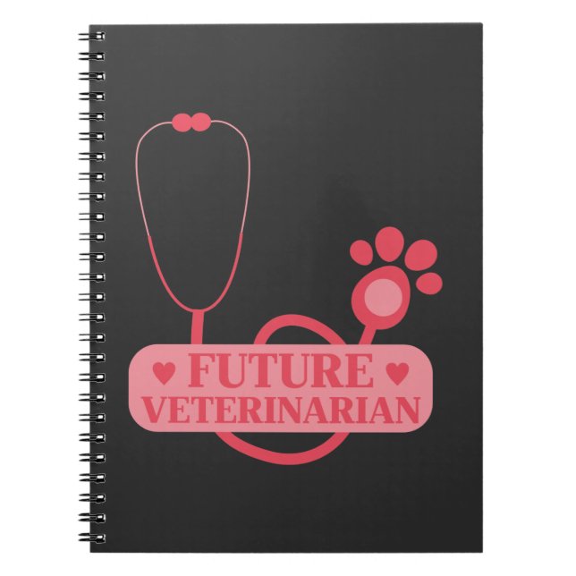 Future Veterinarian Girl Veterinary Student Kid Notebook (Front)