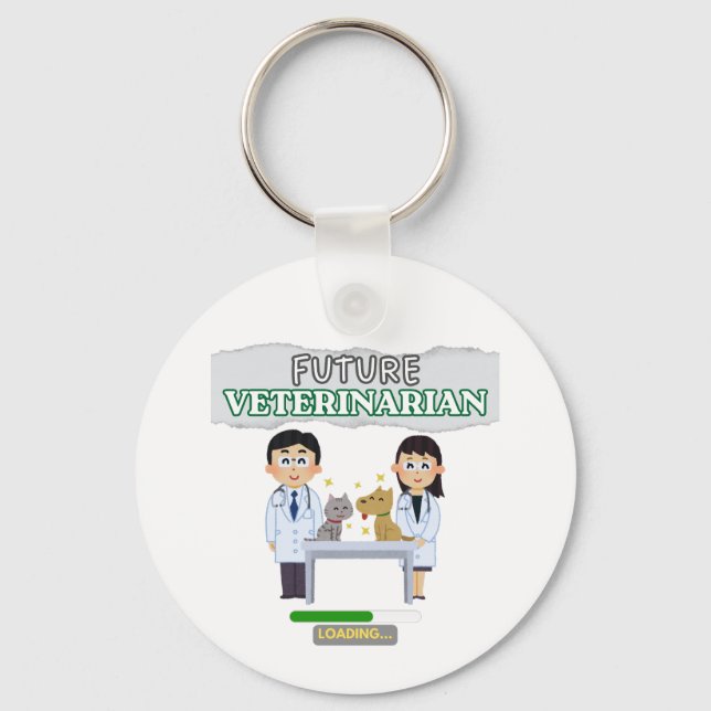 Future Veterinarian Loading – Vet Student Design Key Ring (Front)