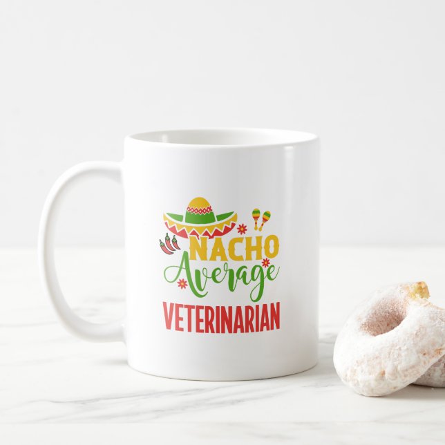 Future Veterinarian Mum Grad Vet Tech Coffee Mug (With Donut)