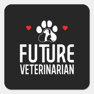 Future Veterinarian Square Sticker