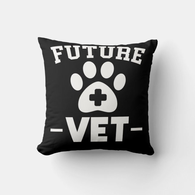 Future Veterinarian Student Animal Rescuer Cushion (Front)