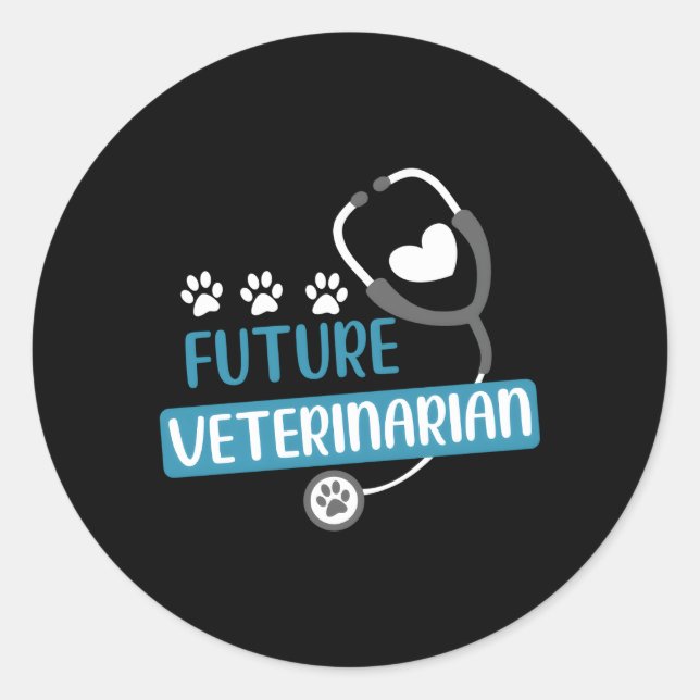 Future Veterinarian Vet Kit Vet Classic Round Sticker (Front)