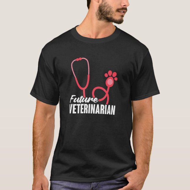 Future Veterinarian Vet Veterinary Student Stethos T-Shirt (Front)