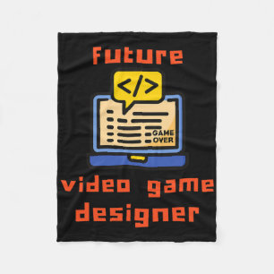 Future Video Game Designer Programmer Coder  Fleece Blanket