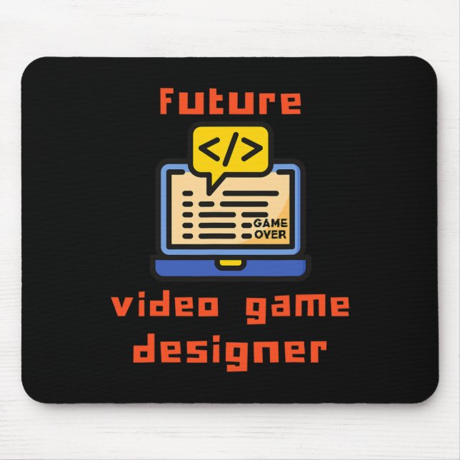 Future Video Game Designer Programmer Coder  Mouse Mat (Front)