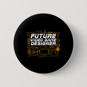 Future Video Game Designer Programmer Coding Gamer 6 Cm Round Badge