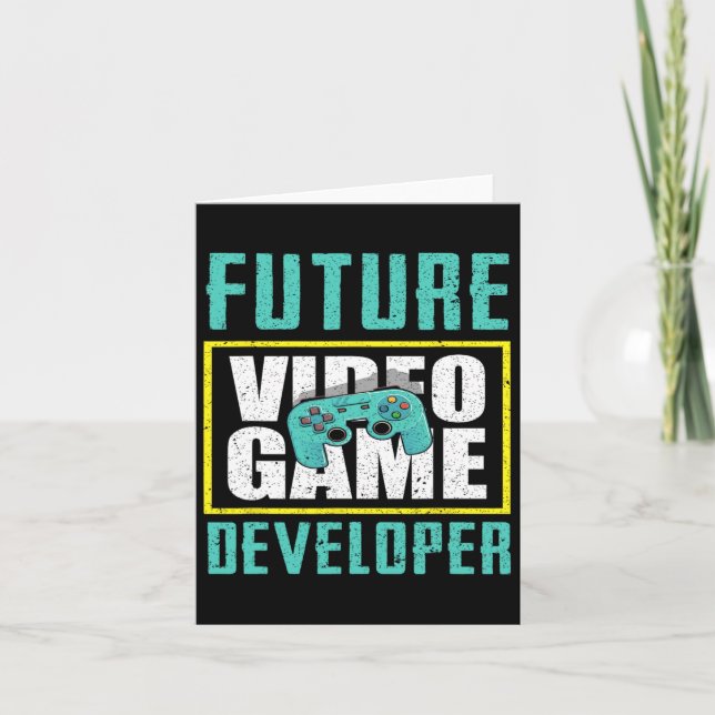 Future Video Game Developer - Cool Game Designer G Card (Front)