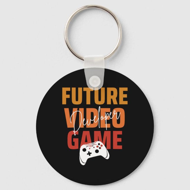 Future Video Game Developer - Funny Game Designer  Key Ring (Front)