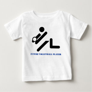 Future volleyball player black, blue custom baby T-Shirt
