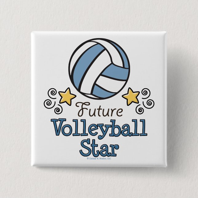 Future Volleyball Star Button (Front)