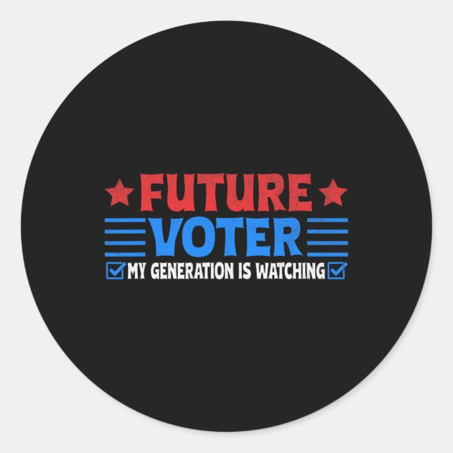 Future Voter Shirt Resist Political Tee For Kids A Classic Round Sticker (Front)