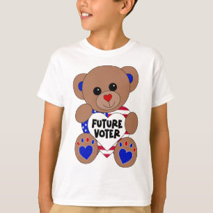 Future Voter Teddy Bear Kids Vote USA Elections T-Shirt