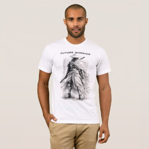 Future Warrior Graphic Tee - Cyberpunk Samurai Ske