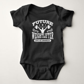 Future Weightlifter Like My Grandpa Baby Bodysuit