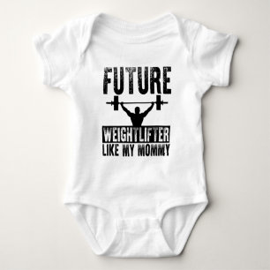 Future Weightlifter Like My Mummy Baby Bodysuit