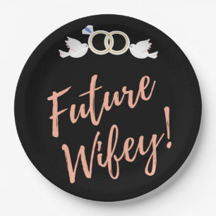 Future Wifey Love Birds  Paper Plate