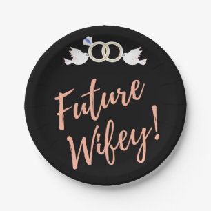 Future Wifey Love Birds Paper Plate
