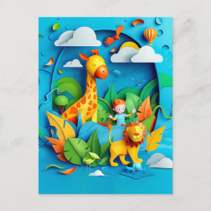 Future Wildlife Explorer Dream for Kids Holiday Postcard